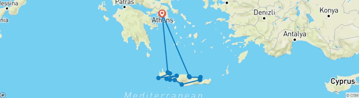 Kaart van Ongelooflijk Kreta!