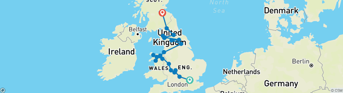 Imagen de un mapa que muestra la ruta del circuito