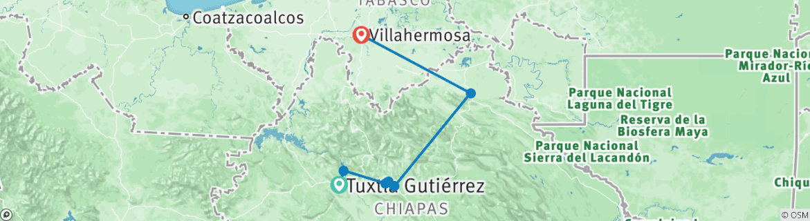 Map of Magic Chiapas