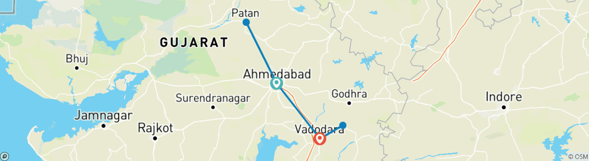 Map of Ahmedabad & Statue of Unity Exploration