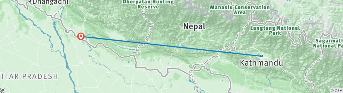 Map of Api Base Camp Kali Dhunga Trek 21 Days 20 Night