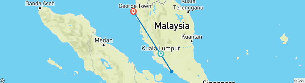 Map of Tailor-Made Best Malaysia Family Tour, Daily Start & Private Guide