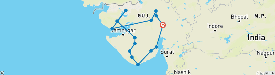 Map of Cultural Mosaic of Gujarat: From Ahmedabad to Bhuj