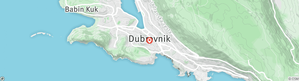 Karte von Städtereise nach Dubrovnik, Private Tour