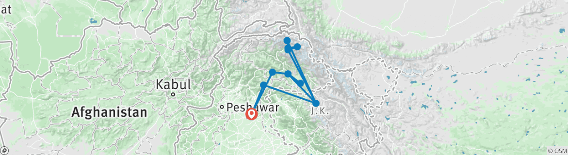 Karte von Pakistan: Abgelegenes Paradies