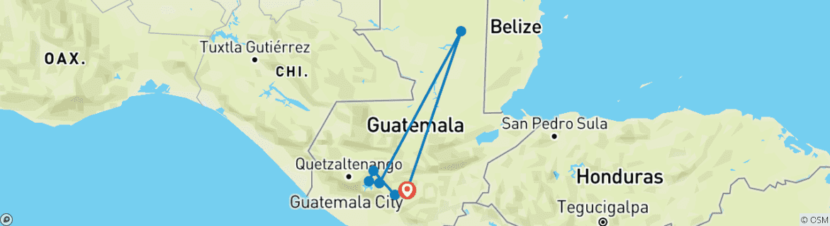 Map of Guatemala: The Table of The Mayans - 8 days