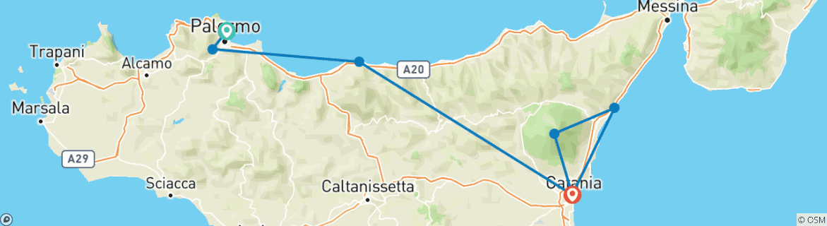 mapa de taormina sicilia