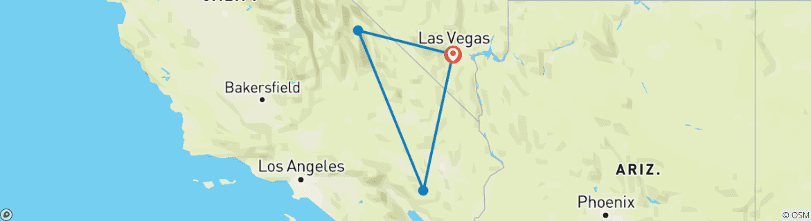 Map of 5 Days Death Valley and Joshua Tree