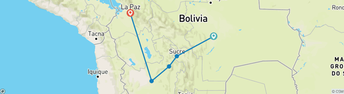 Imagen de un mapa que muestra la ruta del circuito