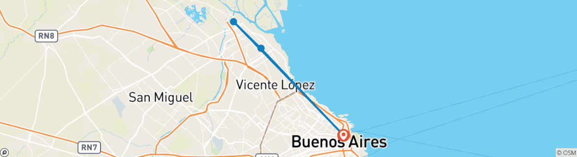 Foto van een kaart met de route van de rondreis