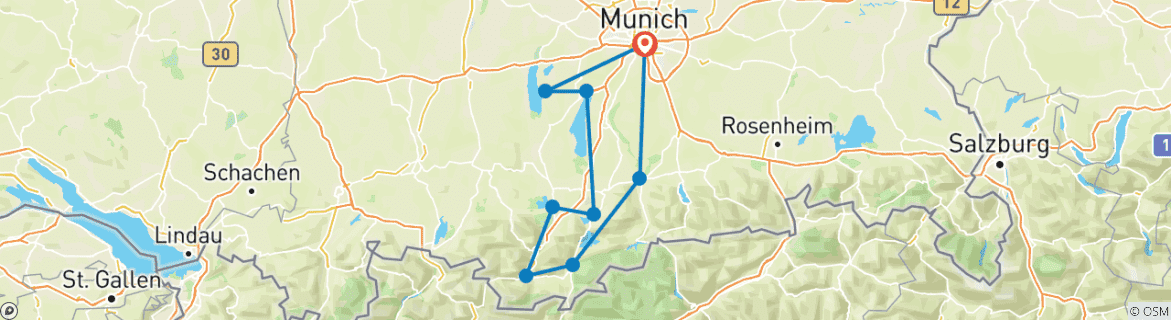 Map of Munich Lakes (Sportive)