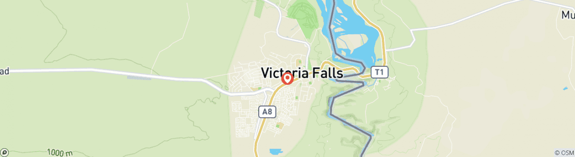 Map of 3-Day Victoria Falls Experience ( Zambia and Zimbabwe )