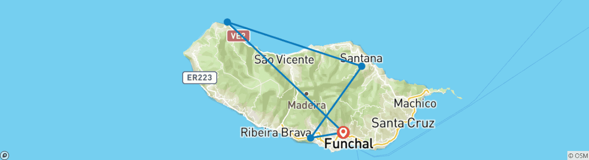 Map of Madeira: Easy Hiking