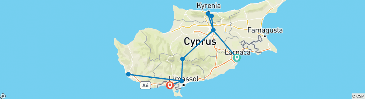 Kaart van Het beste van Cyprus