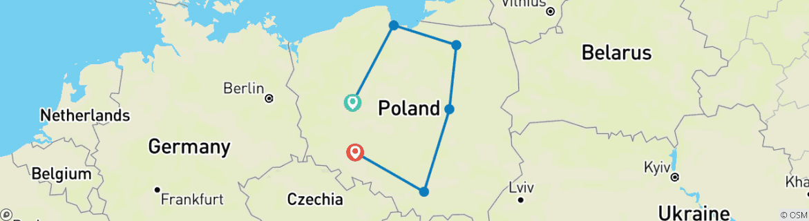 Map of Poland Highlights