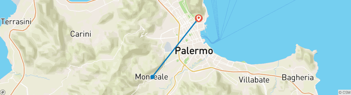 Karte von Palermo : Städtereise