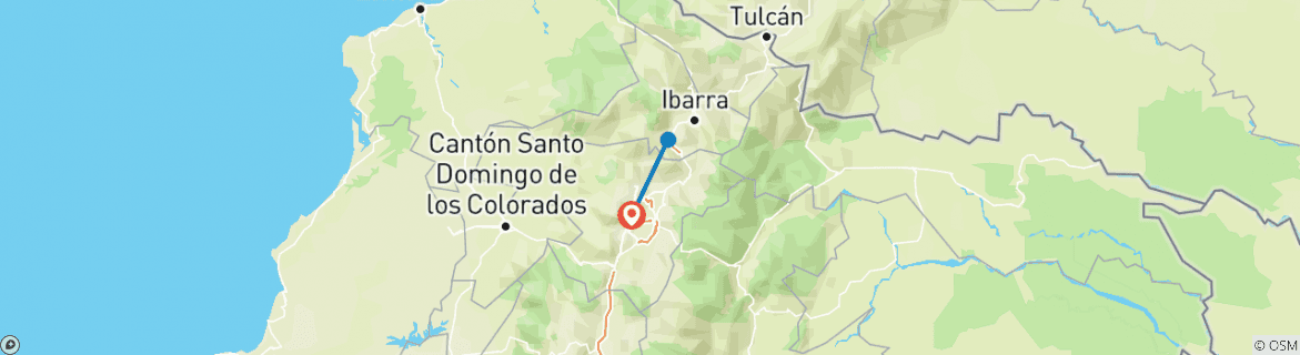 Map of Otavalo Biking Adventure 3D/2N