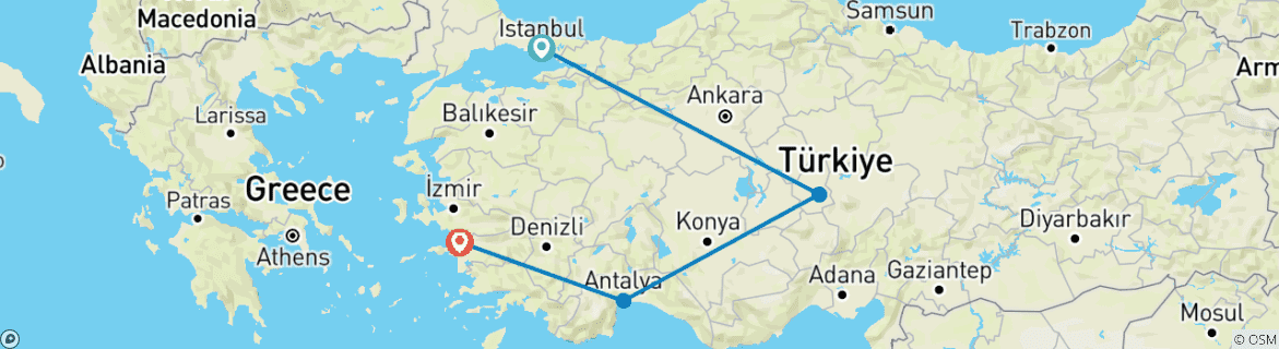 Imagen de un mapa que muestra la ruta del circuito