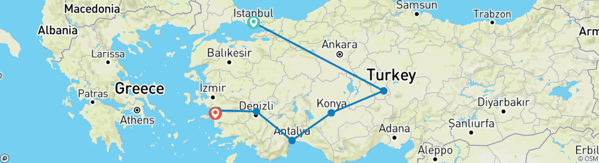 Map of 10 Days - Turkish Breeze