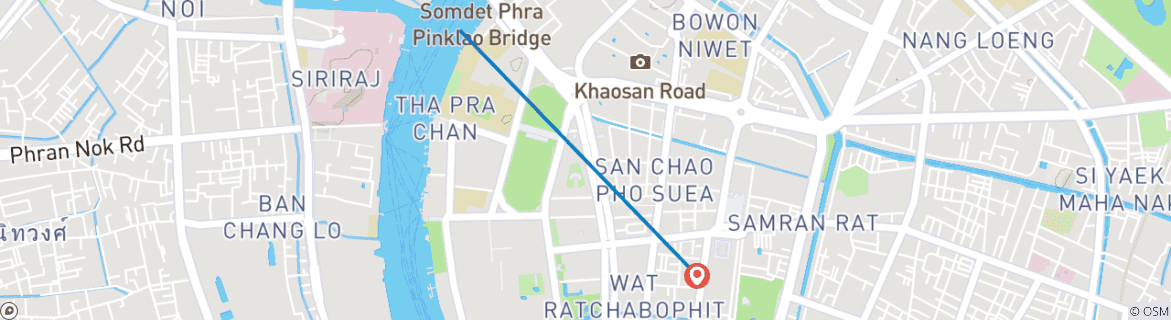 Image d'une carte montrant l'itinéraire du circuit