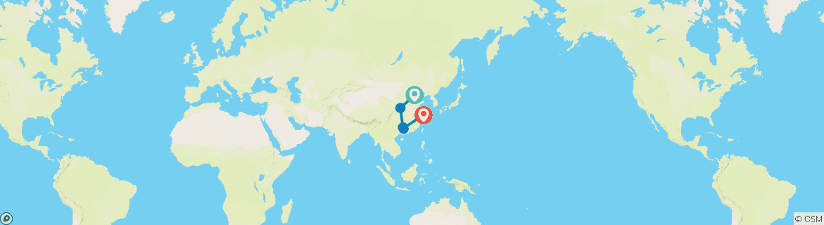 Map of 12-DAY WONDERFUL CHINA: CLASSIC CHINA TOUR