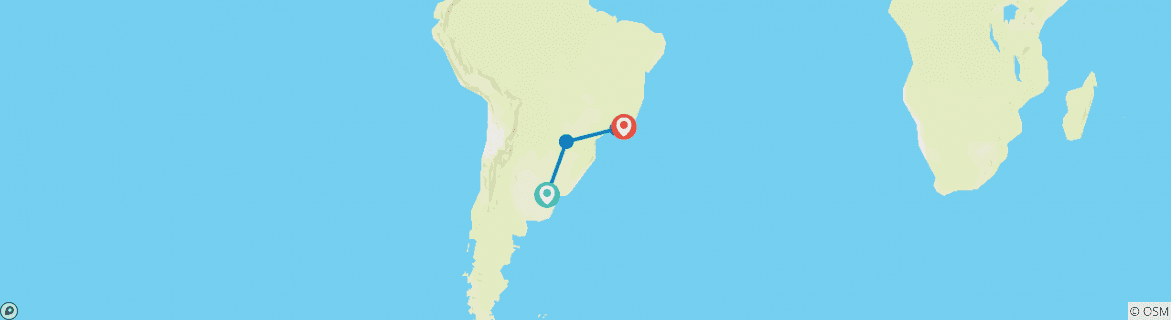 Map of Samba & Tango Air-Expedition 14D/13N (from Buenos Aires)