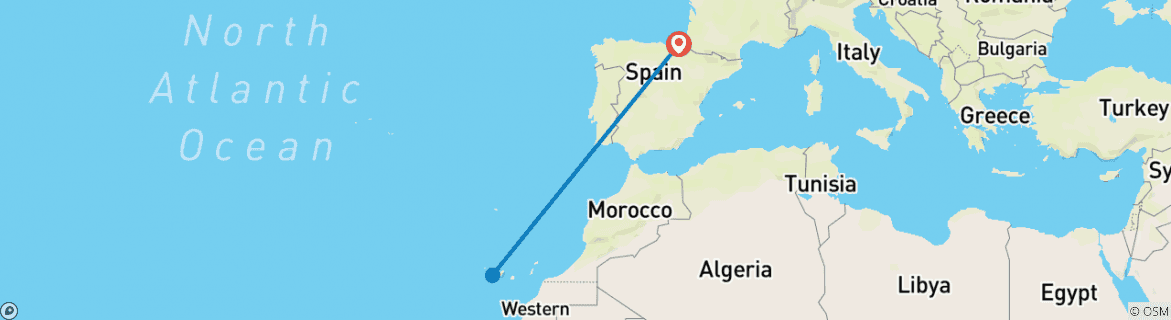 Image d'une carte montrant l'itinéraire du circuit