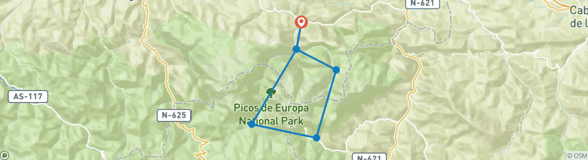 Karte mit der Reiseroute