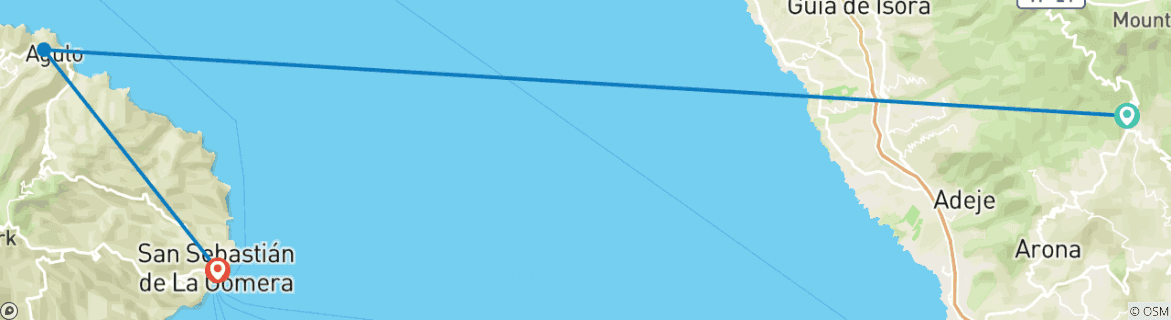 Image d'une carte montrant l'itinéraire du circuit