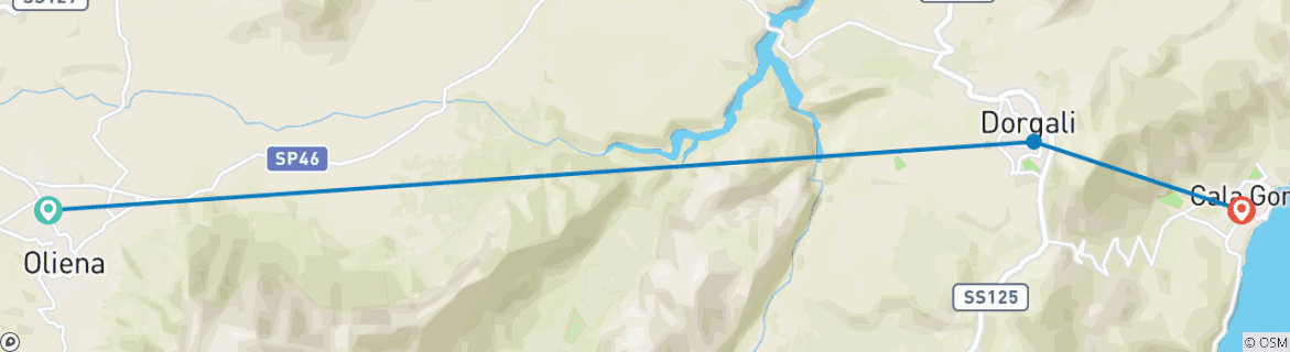 Image d'une carte montrant l'itinéraire du circuit