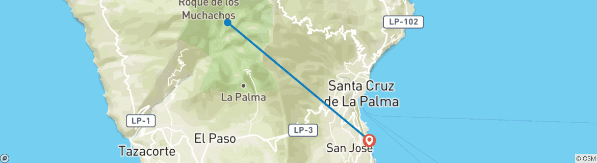 Karte mit der Reiseroute