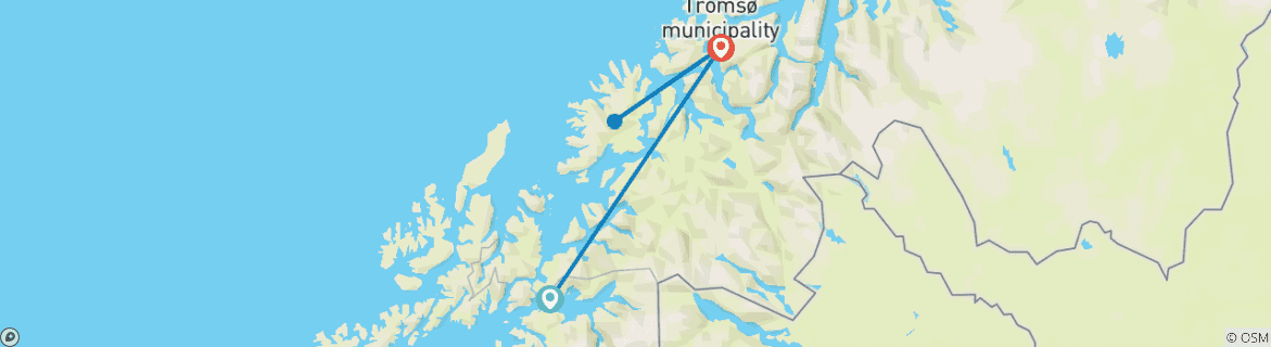 Map of Norwegen - Skitouren auf der Insel Senja (8 Tage)