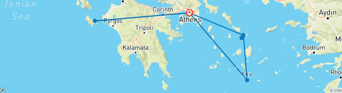 Mapa de Grecia Ultimate: mar Egeo y Jónico - estándar