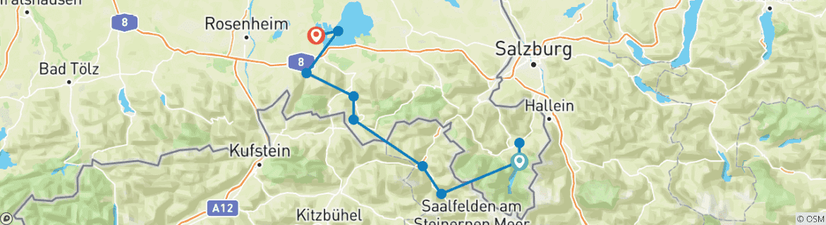Imagen de un mapa que muestra la ruta del circuito