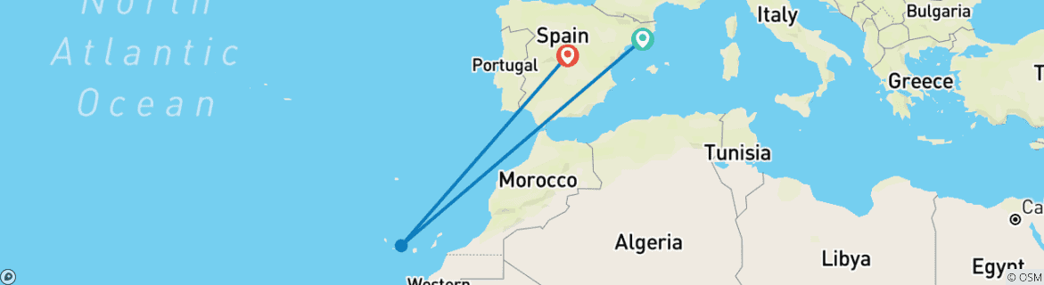 Map of Spain & Canary Islands