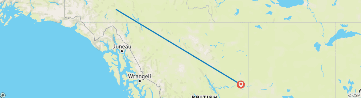 Image d'une carte montrant l'itinéraire du circuit