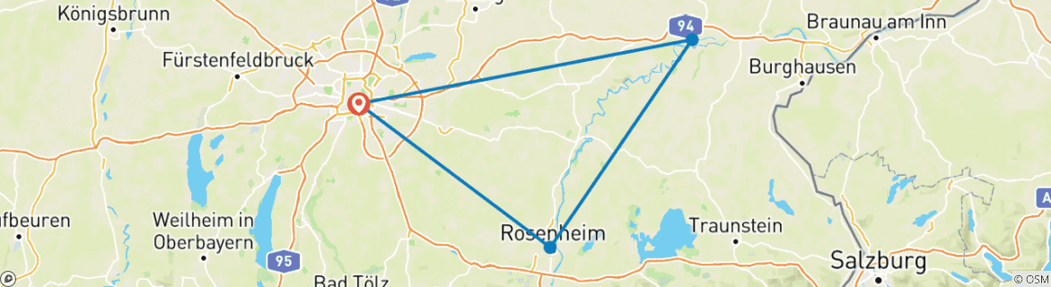 Map of Wasserradweg - Loop Salz With Luggage Transfer