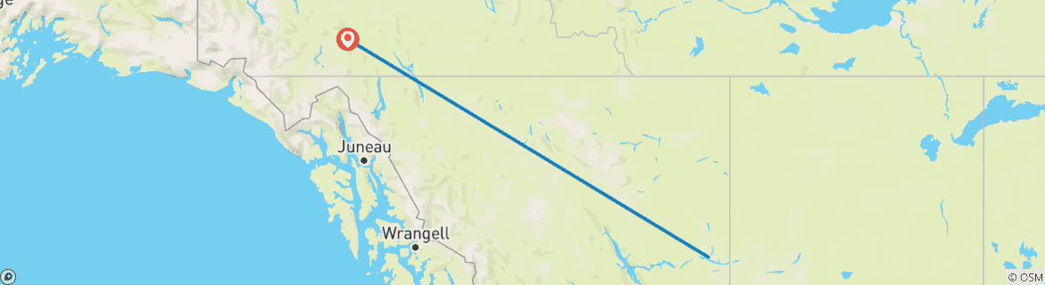 Image d'une carte montrant l'itinéraire du circuit