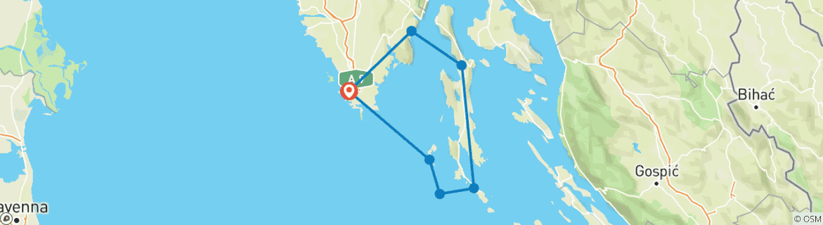 Map of Sailing in Croatia