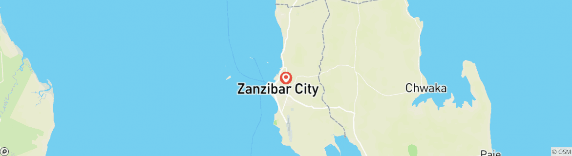 Map of 8 DAYS/ 7 NIGHTS ZANZIBAR BEACH HOLIDAY