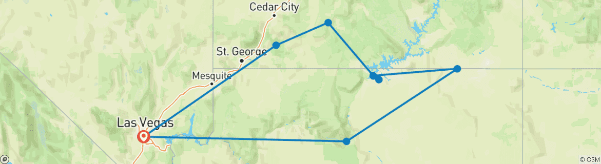 Imagen de un mapa que muestra la ruta del circuito