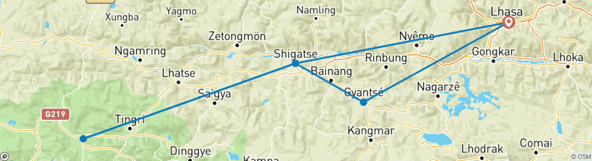 Imagen de un mapa que muestra la ruta del circuito