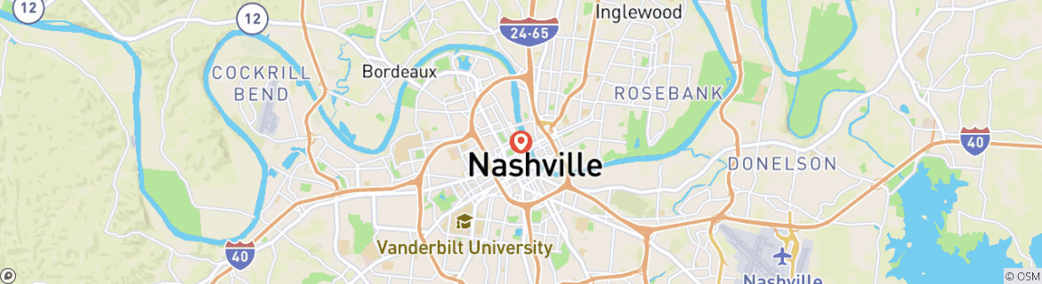 Karte von Nashville - Abstecher in die Musikstadt