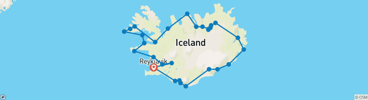 Map of Grand tour d'Islande en 12 jours