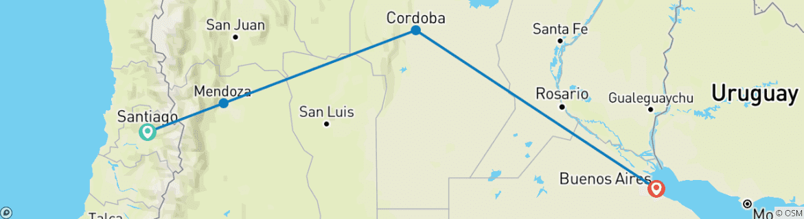 Imagen de un mapa que muestra la ruta del circuito