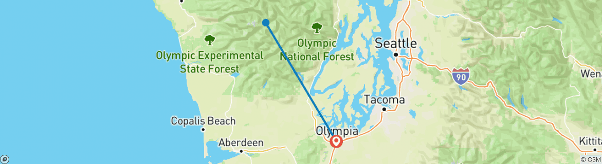 Map of Olympic Basecamp Tour