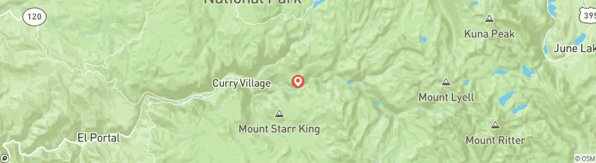 Carte du circuit Tour d'hiver de l'Autocamp de Yosemite