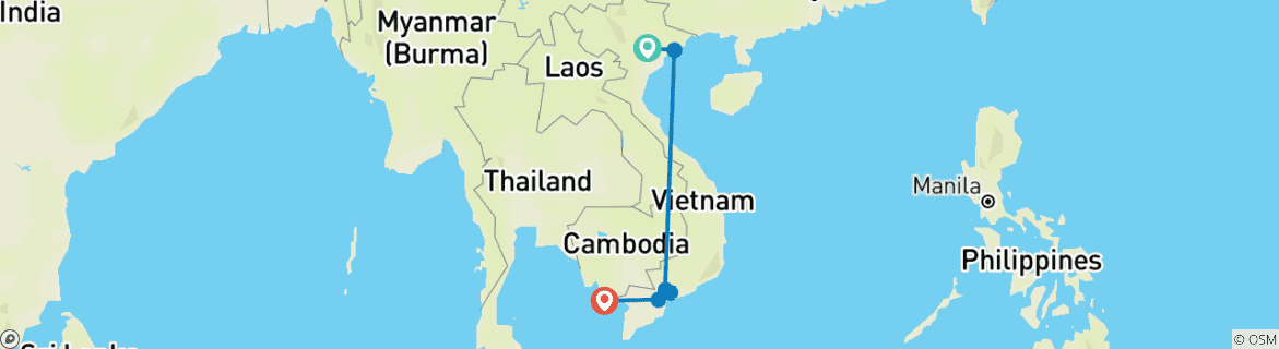 Imagen de un mapa que muestra la ruta del circuito