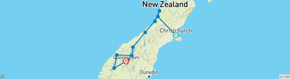 Map of Premium New Zealand South Island