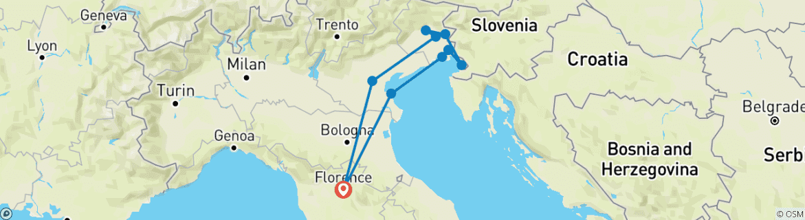 Imagen de un mapa que muestra la ruta del circuito